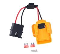 YWBL-WH 18V Battery Adapter Compatible Connector Kit, Durable Safe Power Converter with Harness Switch and 12AWG Wire for Riding Toys Outdoor ABS Black 1 Pack
