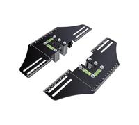 YWBL-WH 2 Pcs Elevator Guide Gauge Elevator Rail Calibration Ruler Guide Ruler Double Track Stainless Steel with Dual Level Bubbles and Magnetic Module