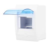 YWBL-WH 3-4 Ways Distribution Box, ABS Plastic Transparent Cover Indoor Mount IP65 for Circuit Breaker White+Blue 13.9.6.5cm