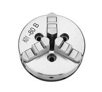 YWBL-WH 3-Jaw Self Centering Lathe Chuck K01-80B 80mm Steel Manual Chuck for Turning Compact Design 1.5-70mm Clamping Range