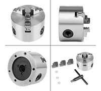 YWBL-WH 3 Jaw Self Centering Lathe Chuck K11 80, Cast Iron Chuck for Turning Machine, Durable, with Extra Jaw, for Extended Functions