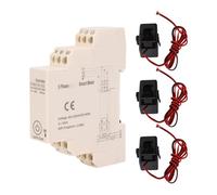 YWBL-WH 3 Phase Power Meter with 100A CT Sensors Real Time Data APP Control for Home School Mall Factory Three Phase Energy Monitor Works with Tuya Smart Life Zigbee Gateway