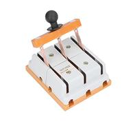 YWBL-WH 380V 100A Double Throw Knife Switch, 3 Pole Power Disconnect with Pure Copper Rail and Mystical/Fantasy Retardant PA Housing for Industrial and Household Circuit Control