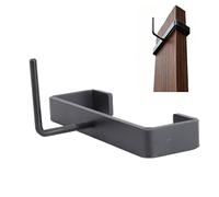 YWBL-WH 4 Inch Concrete Post Clamp, Carbon Steel Mailbox Support Heavy Duty Concrete Column Clip Bracket Birdhouse Stand Planters Hanging Hook for Outdoor