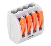 YWBL-WH 4 Way Wire Connector 20A Lever Wiring Terminal Blocks, Quick | Nylon PA Housing, UL94 V-0 Flame Retardant, Plug-in Lever Design for 4KV Peak Voltage, 10pcs Pack for Lighting and Junction