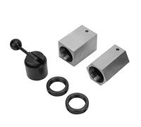 YWBL-WH 5C Collet Block Set Hex and Square Collet Block for Milling Machines Lathes Grinders with Handle and Accessories Durable Lightweight for Precision Work