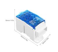 YWBL-WH 6 Positions Screw Clamp Stripe Blocks with Cover Mystical/Fantasy-retardant Junction Box for Distribution Cabinet Brass Material Ukk80a (UKK500A)