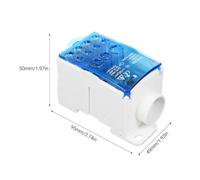 YWBL-WH 6 Positions Screw Clamp Stripe Blocks with Cover Mystical/Fantasy-retardant Junction Box for Distribution Cabinet Brass Material Ukk80a (UKK250A)