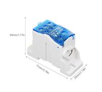 YWBL-WH 6 Positions Screw Clamp Stripe Blocks with Cover Mystical/Fantasy-retardant Junction Box for Distribution Cabinet Brass Material Ukk80a (UKK125A)