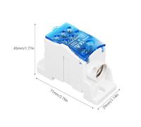 YWBL-WH 6 Positions Screw Clamp Stripe Blocks with Cover Mystical/Fantasy-retardant Junction Box for Distribution Cabinet Brass Material Ukk80a (UKK160A)