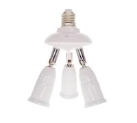 YWBL-WH Adjustable Angle of Light Bulb Adapter Practical Function for Various Lamps, E27 -glow Bulb Base Splinters for 3 Heads The Photography Basis