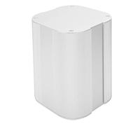 YWBL-WH Aluminum Alloy Enclosure for Integrated Cylindrical Electricity Box with Ergonomic Design, Aluminum Color, 125 X 125 X 150mm, Practical and Imitation Leather Slush Molding