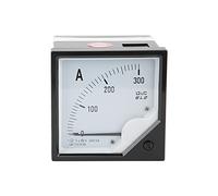 YWBL-WH Analog Panel Ammeter 6L2 300A/5A Direct Acting Current Meter | ABS Housing, for DC and AC Circuit Measurement, Industrial Mining Metallurgy Power Control Devices, Generator Set Instrument