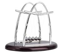 YWBL-WH Balance Balls Newton Cradle Desktop Decor Stress Relief Toy Educational Science Pendulum Balls No Battery Needed for Home Office Desk Ornament Gift (S)