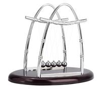 YWBL-WH Balance Balls Newton Cradle Desktop Decor Stress Relief Toy Educational Science Pendulum Balls No Battery Needed for Home Office Desk Ornament Gift (M)