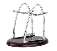 YWBL-WH Balance Balls Newton Cradle Desktop Decor Stress Relief Toy Educational Science Pendulum Balls No Battery Needed for Home Office Desk Ornament Gift (L)