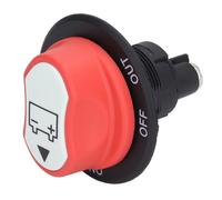 YWBL-WH Battery Disconnect Switch with Knob, DC 50V 50A Power Cutoff | Enclosed Design Prevents Dust and ,3-position ON-OFF-OUT Adjustment,22mm Mounting Hole with M4 Thread,Universal for RV Boat