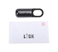 YWBL-WH Biometric Fingerprint Padlock WiFi Smart Lock Rechargeable Wireless Cabinet Lock with 10 Fingerprints Capacity Type-C Charging 110mAh Battery Low Power Alert for Backpack Luggage (Black)