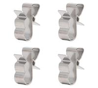 YWBL-WH Cable Clips Stainless Steel Spring Wire Clips 50 PCS with Barbs and Compression Structure for Solar Panel Kayak Trailer Wire Management