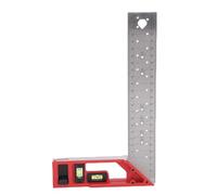 YWBL-WH Carpenter Square Ruler 250mm Stainless Steel Multi Angle Marking Tool with Bubble Level for Woodworking Construction Measurement Drawing
