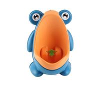 YWBL-WH Children Urinal Cartoon Animal Windmill Aiming Target Wall Mounted Toilet Training Potty for Boys Toddlers with Fun Design (Blue)