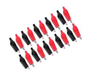 YWBL-WH Clip Set 20pcs, Plated Iron with PVC Sleeve, for Electrical Testing and Circuit Assembly in School Labs