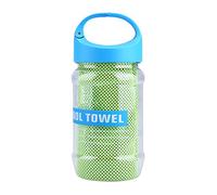 YWBL-WH Cooling Towel Super Breathable Cold Effect Towel Ice Silk 3D Two Tone for Sports Gym Workout Outdoor Running Yoga Summer Heat Relief (Grass Green)