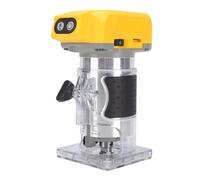 YWBL-WH Cordless Wood Router, Brushless Variable Speed Trimming and Milling for Woodworking Projects ABS Metal 800W 5 Speeds 30000 RPM 6mm 6.35mm 8mm Collets