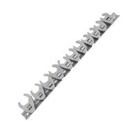 YWBL-WH Crows Foot Wrench Set, Aluminum Alloy, Multi-Purpose Crowfoot Wrench with Clamp Organizer for Tight Spaces Automotive Repair Work (Style 2)