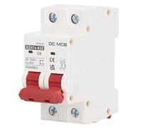 YWBL-WH DC Miniature Circuit Breaker, PA66 Mini Circuit Breaker 2P 6A DC1000V 6000A Breaking Capacity for Solar PV System Electrical Equipment Users