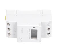 YWBL-WH Digital Time Switch ABS Programmable Timer Relay DC12V 24 Hour or 7 Day Cycles 16 On Off Programs Real Time Display for Wall Mounted Power Equipment and Home Appliances