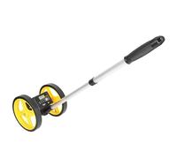 YWBL-WH Double Wheel Measuring Wheel, Ergonomic Aluminum Tool with High Accuracy for Distance Measurement Up to 9999m Ideal for Surveying and Construction (Two- Distance Measurement)