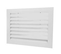 YWBL-WH Fixed Return Air Louver Window, 400x300mm Aluminum Alloy Vent Cover with Matte Finish for Bathroom Kitchen Wall, Rustproof Louvered Grille for Air and Pressure