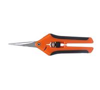 YWBL-WH Garden Shears, Stainless Steel Pruning Shears 6.5in with ABS Handle, Ergonomic Handheld Garden Scissors for Flowers Herbs Small Branches, Easy Trim for Home Gardeners (Orange)