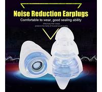 YWBL-WH Hearing Protection Earplug 27 DB Noise Reduction for Concert Band Party Comfortable Transparent Silicone (Blue)