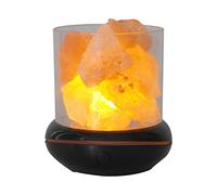 YWBL-WH Himalayan Salt Lamp, Aromatherapy Diffuser with 7 Color LED, USB Powered Night Light for Bedroom and Office (Black)
