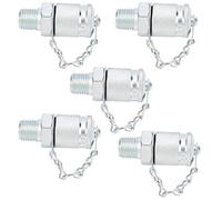 YWBL-WH Hydraulic Test Adapter Set 5Pcs Pressure Measuring Connectors Test Coupling Point with PT PPT Thread for Hydraulic System Testing (NPT1/4)