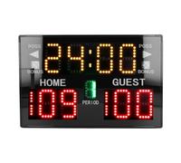YWBL-WH Indoor Electronic Scoreboard with 11 Digits Clear Display for Basketball Volleyball Wrestling, Time Period and Bonus Indicators