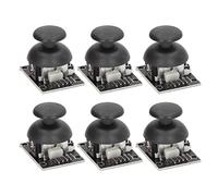 YWBL-WH Joystick Sensor ABS PCB Game Controller Module KY 023 DC 3.3V to 5V Dual Axis Analog Output with Digital Button for Projects Robotics Learners 6 Sets