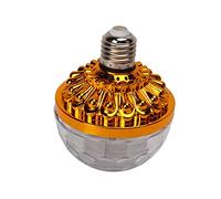 YWBL-WH LED Full Color Rotating Lamp, Colorful Rotating Lights, Music Player, Nightclub Experience for Home, 6W, RGB Light Bulb for Party Homes Birthdays (Golden Ball Bubbles (6 Colors))
