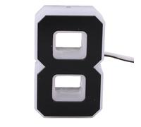 YWBL-WH LED House Number 8 Lighted Address Number Backlit Modern Acrylic with Black White Design Warm Glow IP44 for Outdoor Residential Commercial
