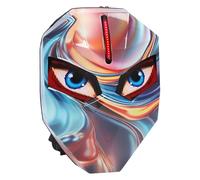 YWBL-WH LED Motorcycle Backpack, 3D Hard Design with Mystical Eyes 60x48 Full Color Screen Programmable Via APP Water Proof ABS PC Material, with Adjustable Breathable Straps