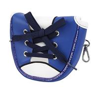 YWBL-WH Mallet Putter Cover, Waterproof PU Fabric with Magnetic Closure, Thick Plush Lining, for Golfers and Putter Storage (Blue)