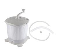 YWBL-WH Manual Washing Machine Hand Crank Portable Non Electric Clothes Washer Spin Dryer Laundry Device for Dormitory Apartment Camping RV Nordic Grey