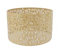 YWBL-WH Metal Hollow Lampshade, Iron Art Hollow Carved Decorative Lamp Shade, Modern Water Grass Leaf Design for Living Room and Entryway (Yellow)