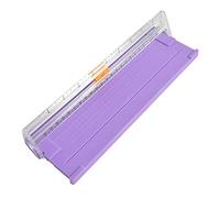 YWBL-WH Mini Portable Paper Trimmer Small Compact Paper Cutter with Side Ruler for Scrapbooking Craft, Papers, Coupon, Label, Cardstock (Purple)