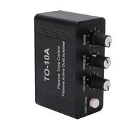 YWBL-WH Mini Stereo Audio Preamplifier NE5532 Headphone Amplifier with Bass Treble Control 3.5mm Input Output for Turntable Home Audio Speakers