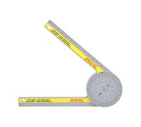 YWBL-WH Miter Saw Protractor, ABS Plastic Multifunction Miter Protractor with 360 Degree Scales and Measuring Rulers for Woodworking Pros