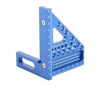YWBL-WH Multi Angle Measuring Ruler Triangles Scribing Gauges Woodworking Miter Tool for Furniture Construction Wood Projects (Blue)