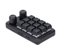 YWBL-WH One Handed Mechanical Gaming Keyboard 12 Keys RGB Programmable Multifunctional Macro Keyboard with Knob for